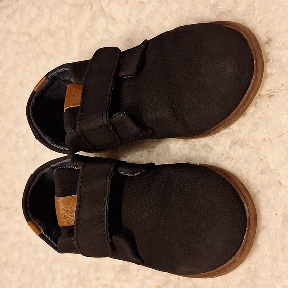 Boys London hook and loop black shoes size 10 - Picture 1 of 5